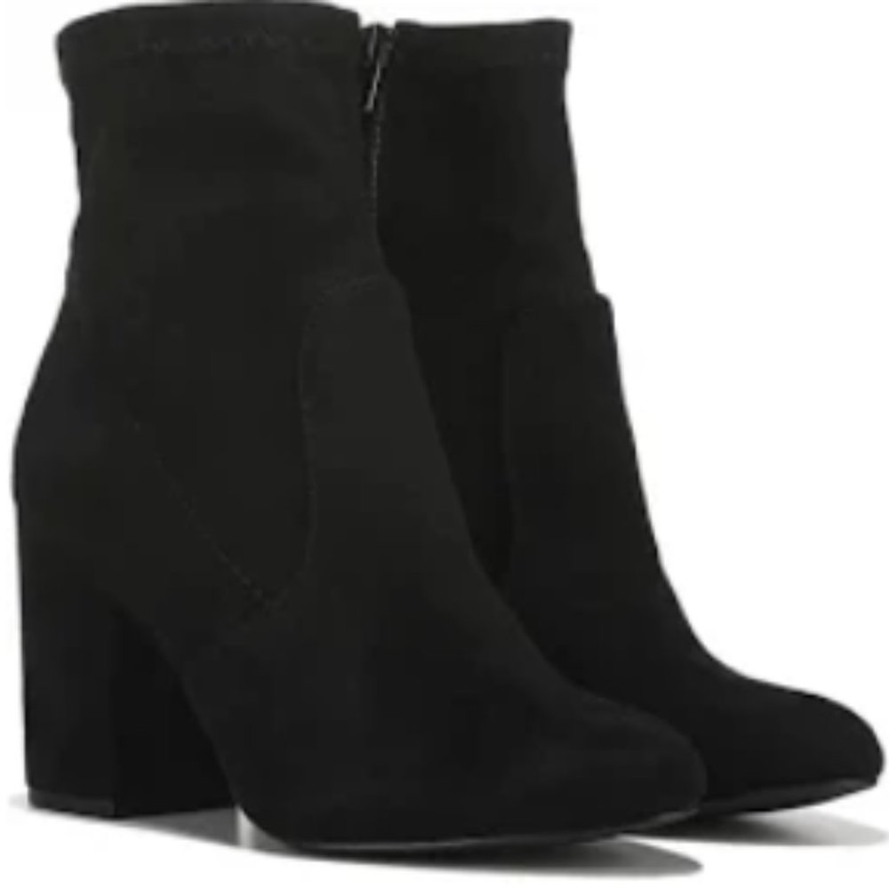 Black Faux Suede Steve Madden Tristine Booties